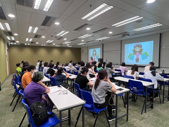 Women attending seminar regarding to personal development